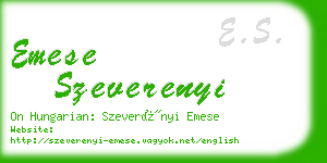 emese szeverenyi business card